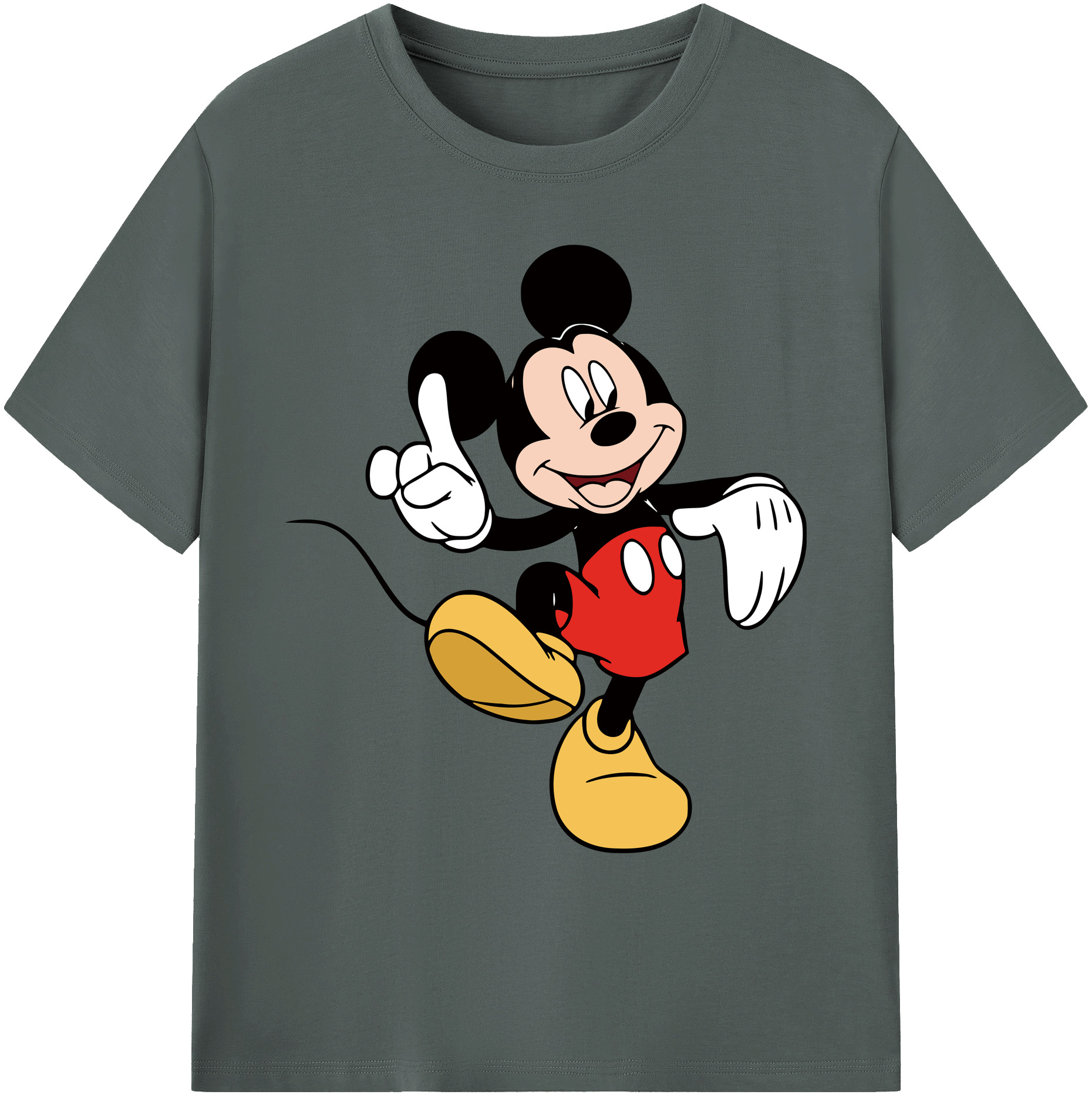 ミッキーマウス Mickey Mouse 綿100％ メンズ半袖Tシャツ｜肌触りやわらか＆通気性